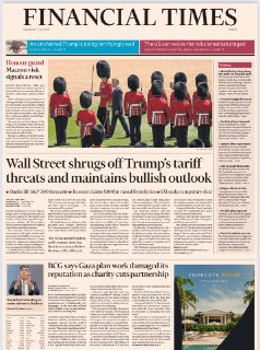 Financial Times - July 9, 2025The Guardian - July 9, 2025The Times - July 9, 2025New York Times - July 9, 2025New York Times International - July 9, 2025The Daily Telegraph - July 9, 2025
