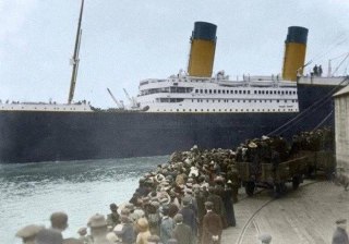 Passengers board the Titanic, 1912.Time Machine | Historical Photo